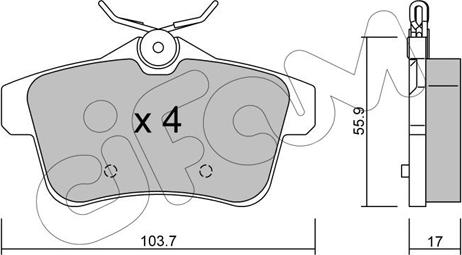 Cifam 822-855-0 - Bremžu uzliku kompl., Disku bremzes www.autospares.lv