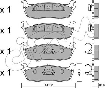 Cifam 822-858-0 - Bremžu uzliku kompl., Disku bremzes www.autospares.lv