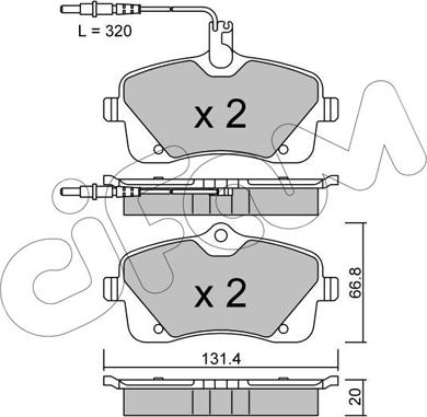 Cifam 822-853-0 - Bremžu uzliku kompl., Disku bremzes www.autospares.lv