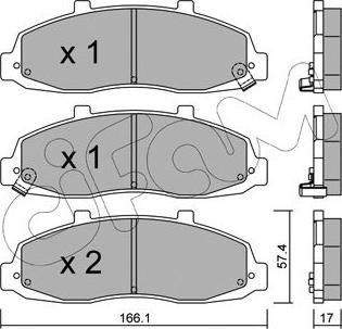 Cifam 822-857-0 - Bremžu uzliku kompl., Disku bremzes www.autospares.lv