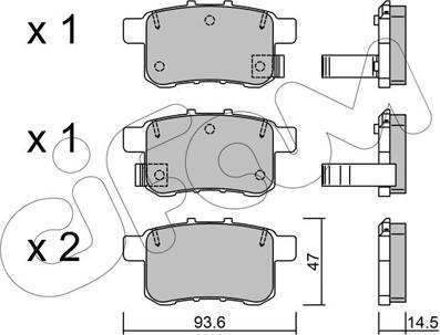 Cifam 822-868-0 - Bremžu uzliku kompl., Disku bremzes autospares.lv