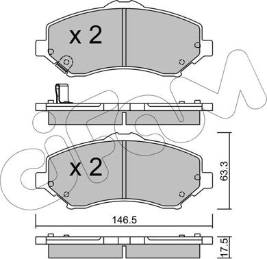 Cifam 822-862-0 - Bremžu uzliku kompl., Disku bremzes www.autospares.lv