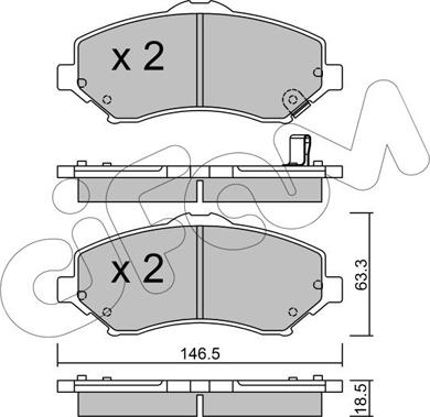 Cifam 822-862-1 - Bremžu uzliku kompl., Disku bremzes www.autospares.lv