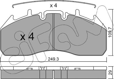 Cifam 822-809-0 - Bremžu uzliku kompl., Disku bremzes www.autospares.lv