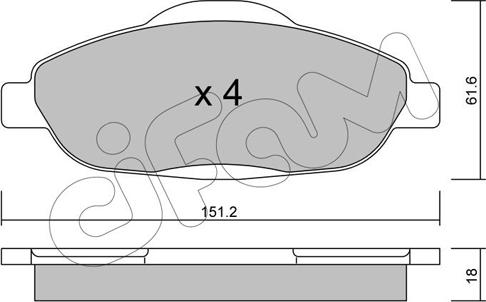 Cifam 822-804-0 - Bremžu uzliku kompl., Disku bremzes autospares.lv