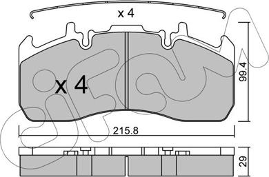 Cifam 822-808-0 - Bremžu uzliku kompl., Disku bremzes www.autospares.lv