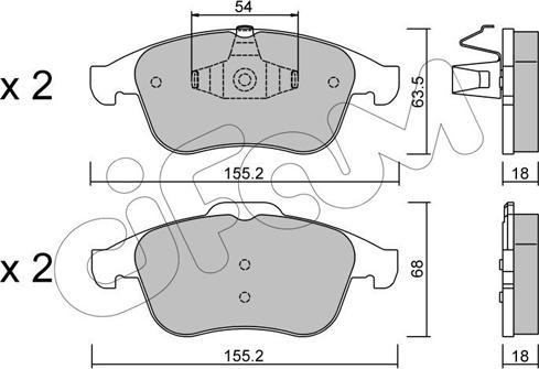 Cifam 822-803-2 - Bremžu uzliku kompl., Disku bremzes www.autospares.lv