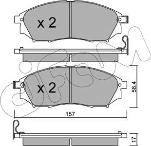 Cifam 822-819-0 - Bremžu uzliku kompl., Disku bremzes www.autospares.lv