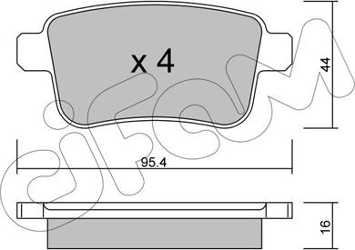 Cifam 822-814-0 - Bremžu uzliku kompl., Disku bremzes www.autospares.lv