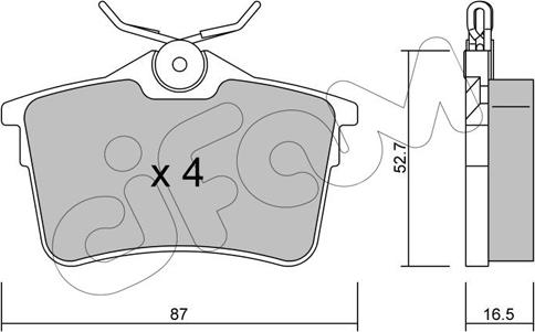 Cifam 822-816-0 - Bremžu uzliku kompl., Disku bremzes www.autospares.lv