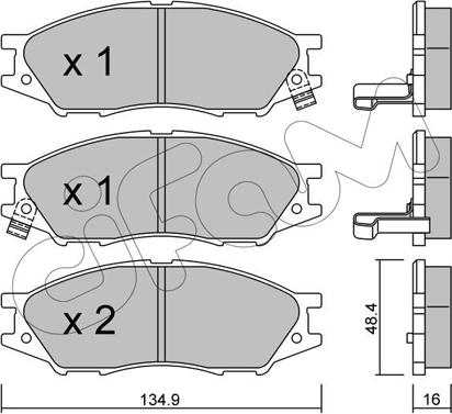 Cifam 822-810-0 - Тормозные колодки, дисковые, комплект www.autospares.lv