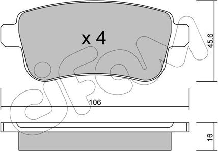 Cifam 822-818-0 - Bremžu uzliku kompl., Disku bremzes www.autospares.lv