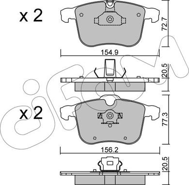 Cifam 822-813-0 - Bremžu uzliku kompl., Disku bremzes autospares.lv