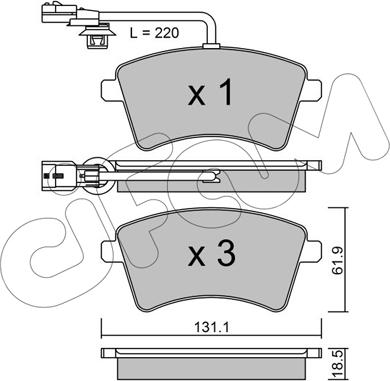 Cifam 822-812-1 - Bremžu uzliku kompl., Disku bremzes www.autospares.lv