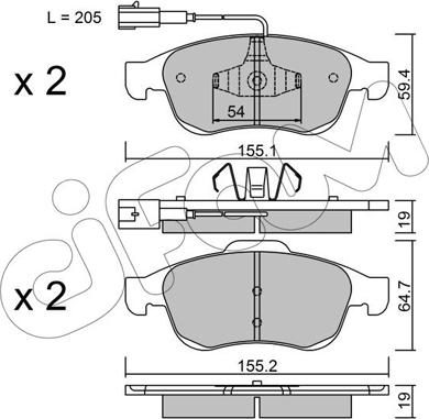 Cifam 822-817-1 - Bremžu uzliku kompl., Disku bremzes autospares.lv