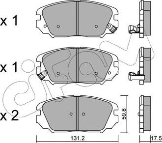 Cifam 822-885-0 - Bremžu uzliku kompl., Disku bremzes autospares.lv