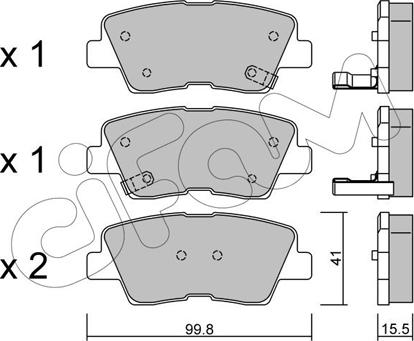 Cifam 822-886-0 - Тормозные колодки, дисковые, комплект www.autospares.lv