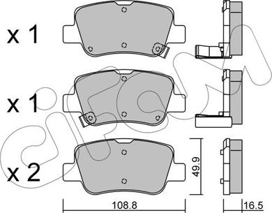 Cifam 822-881-0 - Bremžu uzliku kompl., Disku bremzes autospares.lv