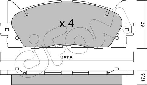 Cifam 822-882-0 - Bremžu uzliku kompl., Disku bremzes autospares.lv