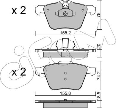 Cifam 822-835-1 - Bremžu uzliku kompl., Disku bremzes www.autospares.lv