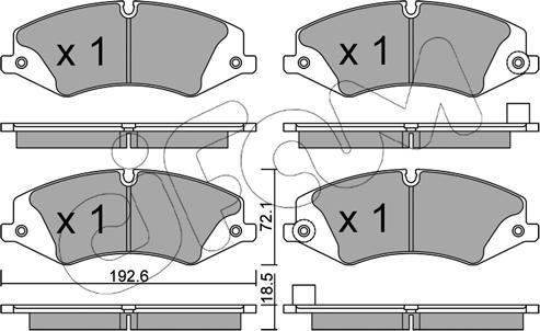 Cifam 822-836-6 - Bremžu uzliku kompl., Disku bremzes www.autospares.lv