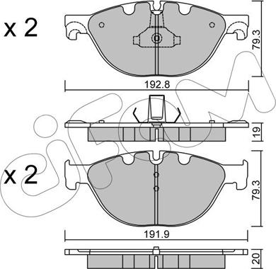 Cifam 822-830-0 - Bremžu uzliku kompl., Disku bremzes www.autospares.lv