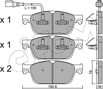 Cifam 822-831-0 - Bremžu uzliku kompl., Disku bremzes www.autospares.lv