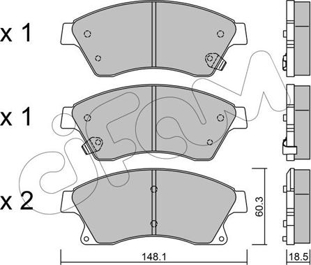 Cifam 822-838-0 - Bremžu uzliku kompl., Disku bremzes www.autospares.lv