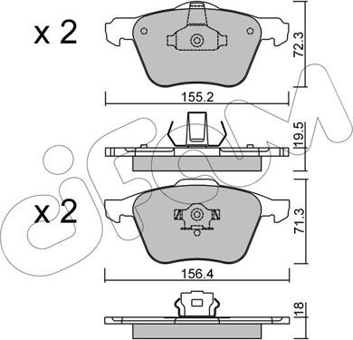 Cifam 822-833-0 - Bremžu uzliku kompl., Disku bremzes www.autospares.lv