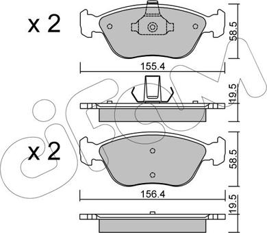 Cifam 822-832-0 - Bremžu uzliku kompl., Disku bremzes www.autospares.lv