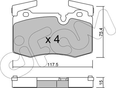 Cifam 822-829-0 - Bremžu uzliku kompl., Disku bremzes www.autospares.lv