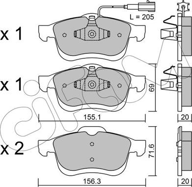 Cifam 822-824-0 - Bremžu uzliku kompl., Disku bremzes www.autospares.lv