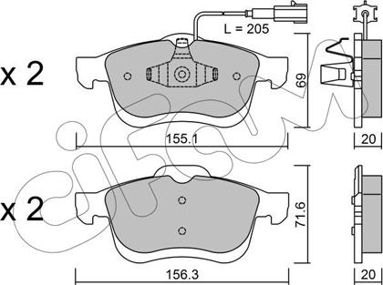 Cifam 822-824-1 - Bremžu uzliku kompl., Disku bremzes www.autospares.lv