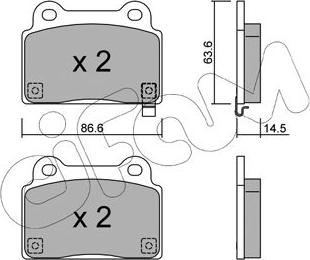 Cifam 822-826-0 - Bremžu uzliku kompl., Disku bremzes www.autospares.lv