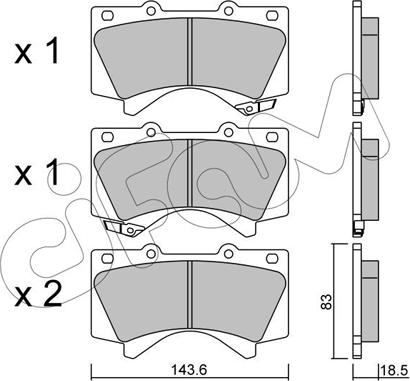 Cifam 822-821-0 - Bremžu uzliku kompl., Disku bremzes www.autospares.lv