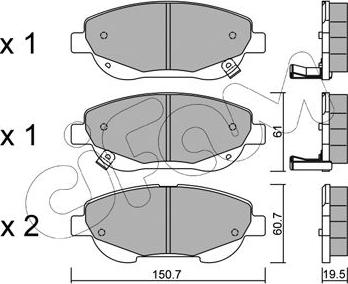 Cifam 822-879-0 - Bremžu uzliku kompl., Disku bremzes www.autospares.lv