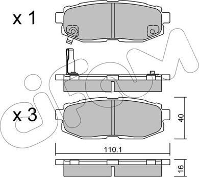 Cifam 822-875-0 - Bremžu uzliku kompl., Disku bremzes www.autospares.lv