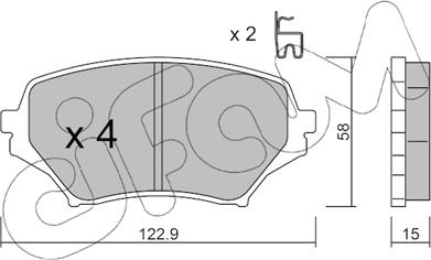 Cifam 822-870-0 - Bremžu uzliku kompl., Disku bremzes www.autospares.lv