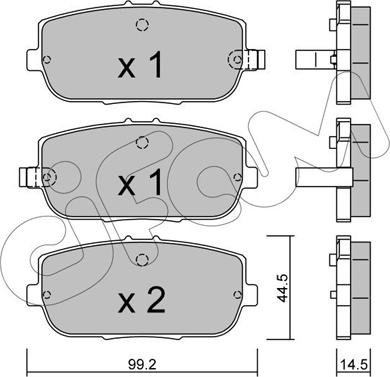 Cifam 822-871-0 - Bremžu uzliku kompl., Disku bremzes www.autospares.lv