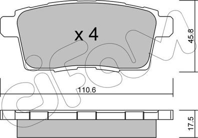 Cifam 822-873-0 - Brake Pad Set, disc brake www.autospares.lv