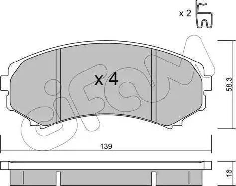 Remsa 0396.10 - Тормозные колодки, дисковые, комплект www.autospares.lv