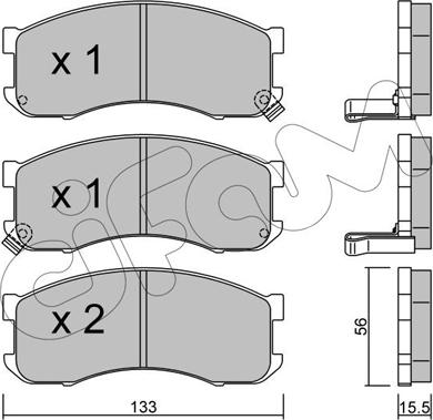 Cifam 822-394-0 - Bremžu uzliku kompl., Disku bremzes www.autospares.lv