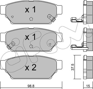 Cifam 822-396-0 - Тормозные колодки, дисковые, комплект www.autospares.lv