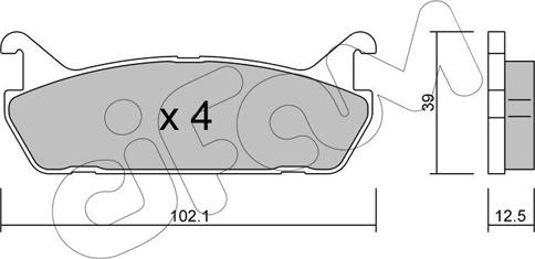 Cifam 822-390-0 - Bremžu uzliku kompl., Disku bremzes www.autospares.lv