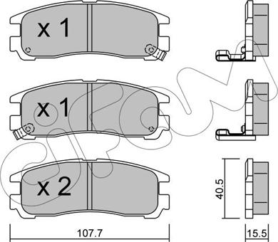 Cifam 822-398-0 - Тормозные колодки, дисковые, комплект www.autospares.lv