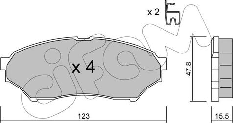 Cifam 822-397-0 - Тормозные колодки, дисковые, комплект www.autospares.lv