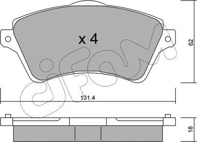 Cifam 822-349-0 - Bremžu uzliku kompl., Disku bremzes www.autospares.lv