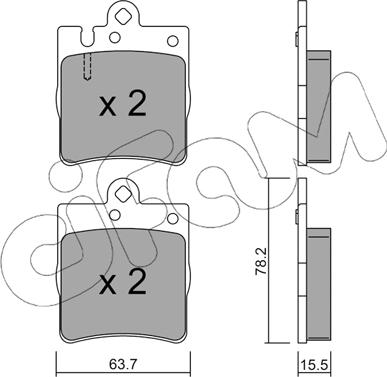 Cifam 822-344-0 - Bremžu uzliku kompl., Disku bremzes www.autospares.lv