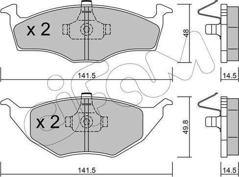 Cifam 822-345-0 - Bremžu uzliku kompl., Disku bremzes www.autospares.lv