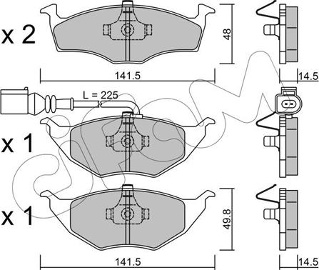 Cifam 822-345-1 - Bremžu uzliku kompl., Disku bremzes www.autospares.lv